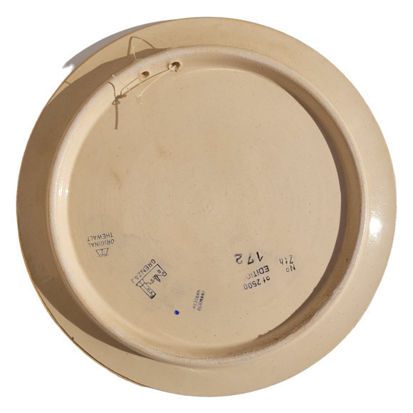 Vintage Christmas Western Germany Weihnachten Salt Glaze 1984 Wall Décor Plate - Picture 3 of 13